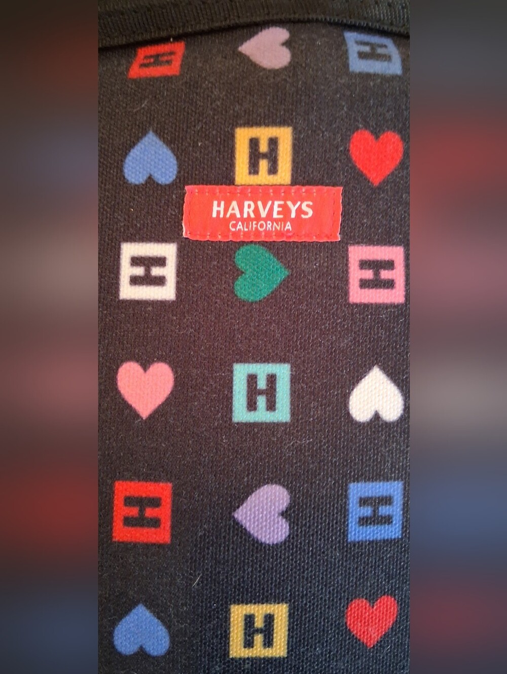 EUC Harveys Heart Print Snack & Go Cotton School Work Beach Lunch Box Bag - Picture 8 of 8